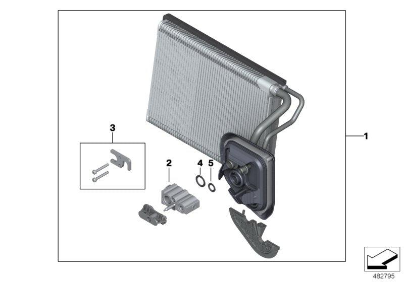 Genuine BMW 64119495819 G20 Evaporator With Expansion Valve R1234YF (Inc. 330e) | ML Performance US US Car Parts