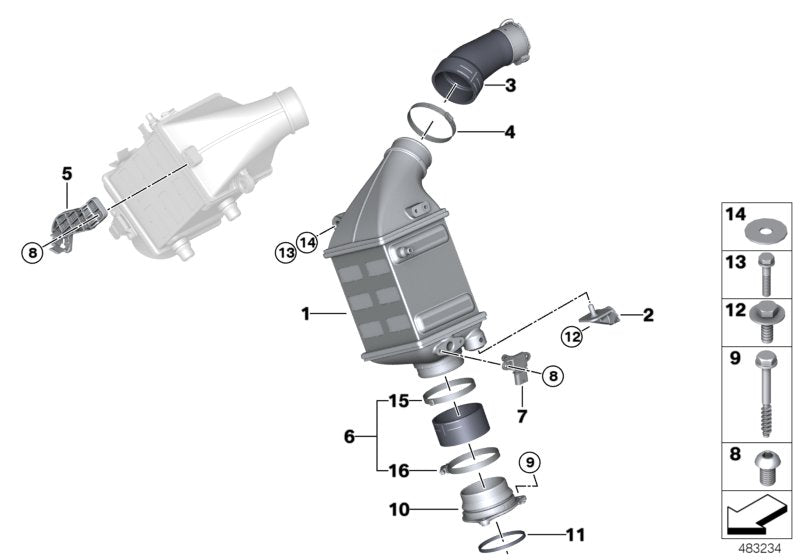 Genuine BMW 17137992155 Charge-Air Cooler ZYL 5-8 (Inc. Alpina B7) | ML Performance US US Car Parts