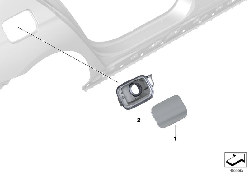 Genuine BMW 51917358709 G11 Fill-In Flap (Inc. 740e, 750dX & 725d) | ML Performance US US Car Parts
