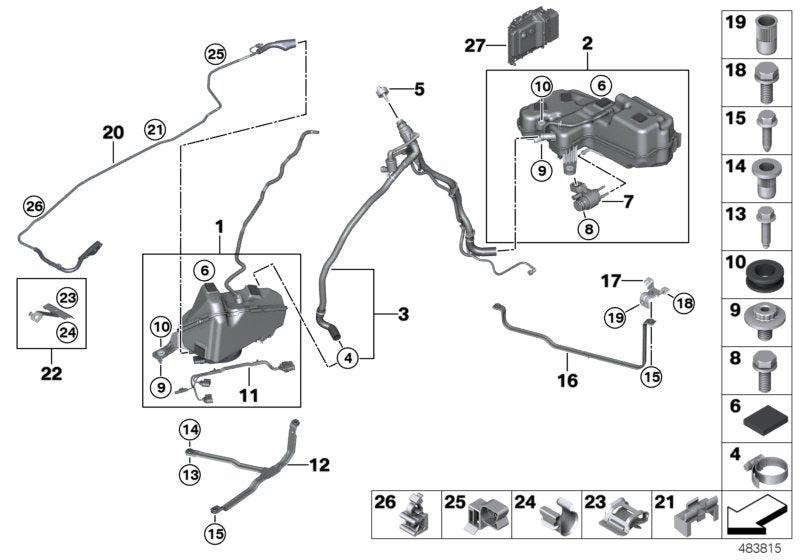 Genuine BMW 16197286305 F21 Holder (Inc. 120dX, 114d & 118d) | ML Performance US US Car Parts