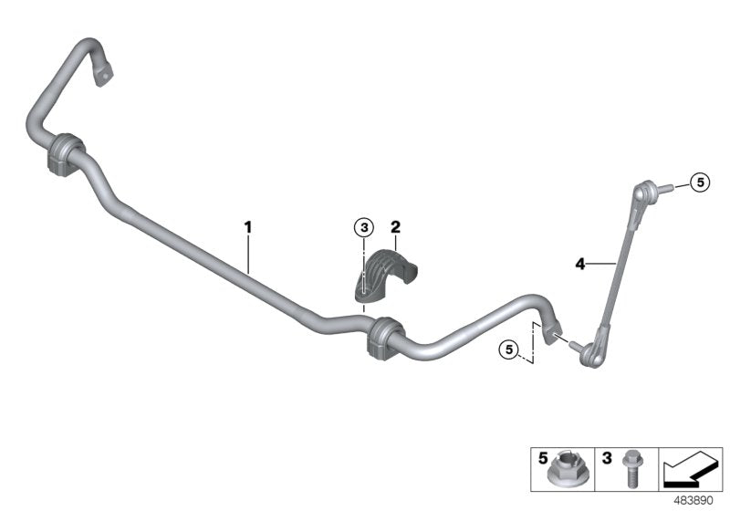 Genuine BMW 31306869199 I15 I12 G20 Stabilizer Support (Inc. 330e, i8 & 330d) | ML Performance US US Car Parts