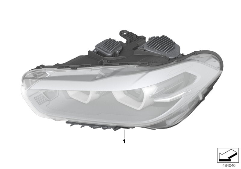 Genuine BMW 63117420438 F39 Headlight, Halogen, Right (Inc. X2) | ML Performance US US Car Parts