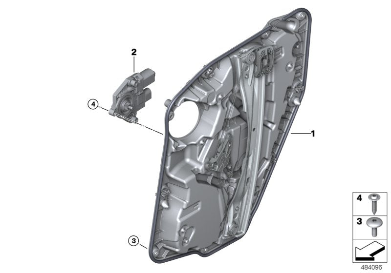 Genuine BMW 51359463717 G05 G07 Carrier, Door Rear Left (Inc. X7) | ML Performance US US Car Parts