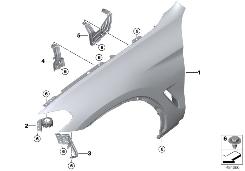 Genuine BMW 41007930977 G01 Side Panel, Front Left PHEV (Inc. X3 30eX) | ML Performance US US Car Parts
