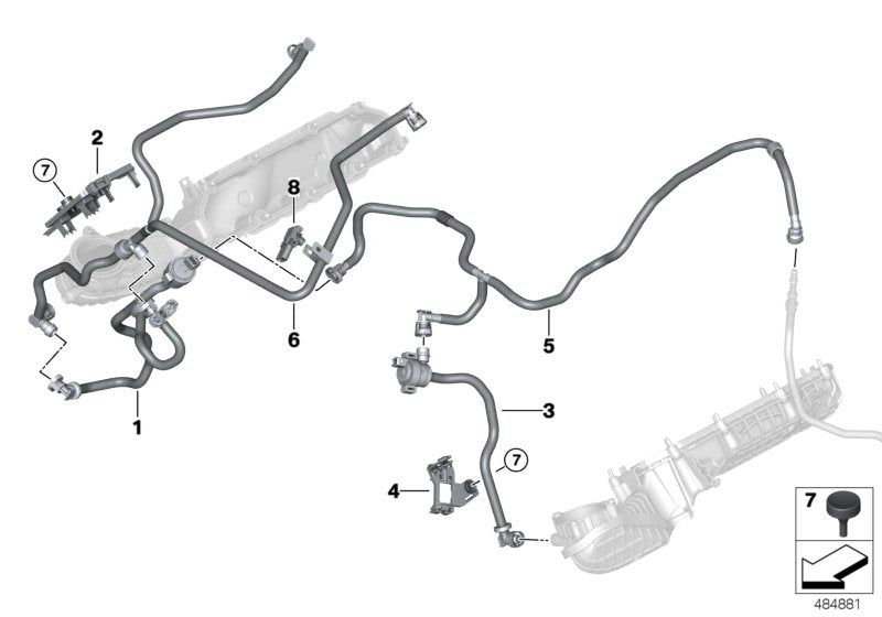 Genuine BMW 13907852339 F91 F92 F90 Fuel Tank Breather Line (Inc. M5 & M8) | ML Performance US US Car Parts