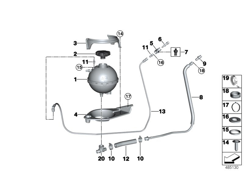 Genuine BMW 17108420266 Holder, Expansion Tank, Bottom (Inc. M6 GT3) | ML Performance US US Car Parts