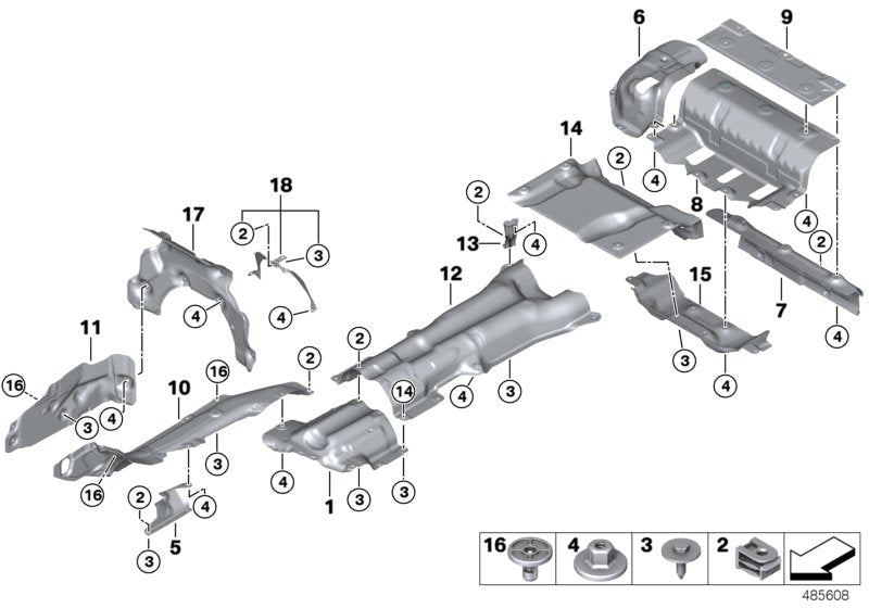 Genuine BMW 51488070396 F90 Heat Shield, Rear Muffler, Front (Inc. M5) | ML Performance US US Car Parts