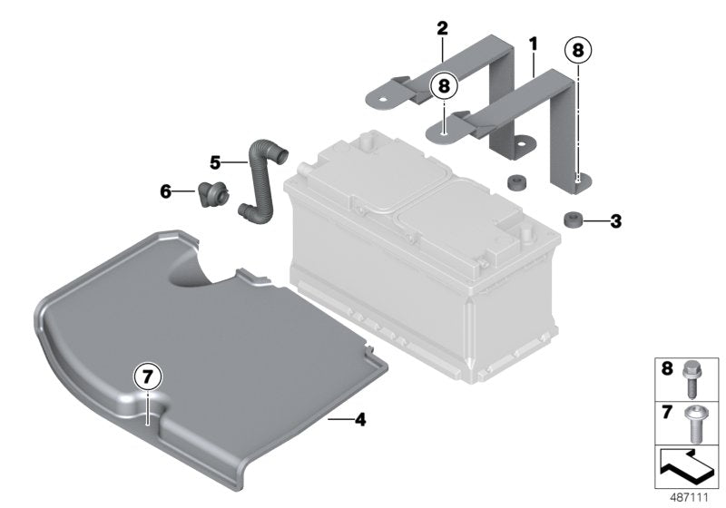Genuine BMW 61218431087 Shim BATTERY MOUNT (Inc. M4 GT4) | ML Performance US US Car Parts