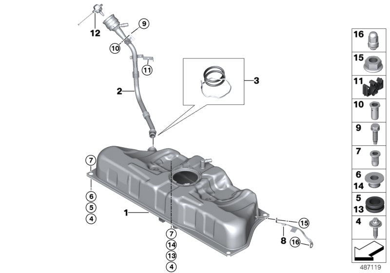 Genuine BMW 16137339229 I15 I12 Wire Holder, Two-Place 2X6,5 (Inc. i8) | ML Performance US US Car Parts