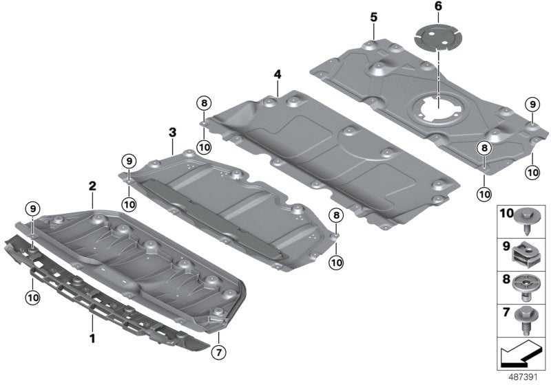 Genuine BMW 51757428142 G20 G21 Engine Encapsulation, Front (Inc. M340i, 330i & 330iX) | ML Performance US US Car Parts