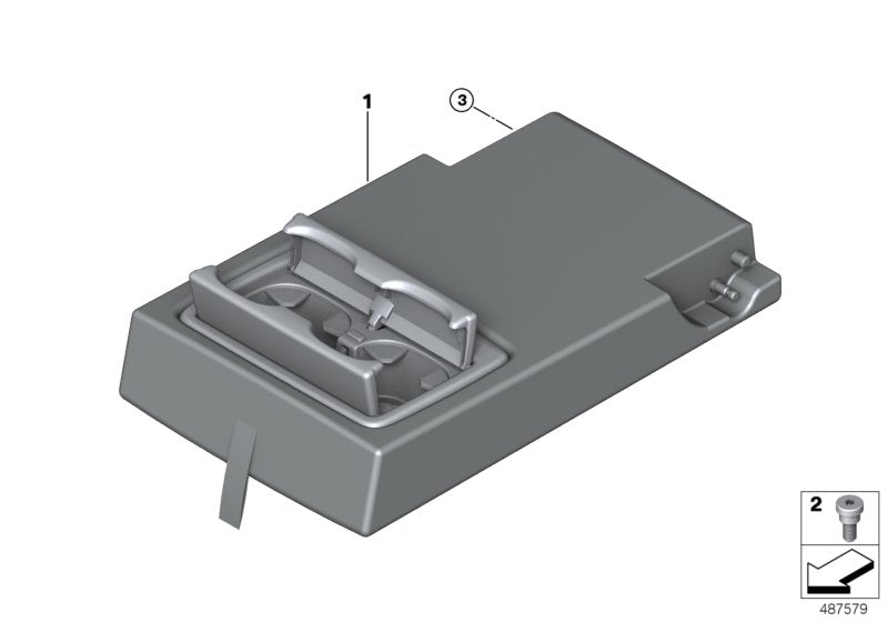 Genuine BMW 52208073486 F39 Center Armrest In Alcantara ANTHRAZIT (Inc. X1) | ML Performance US US Car Parts