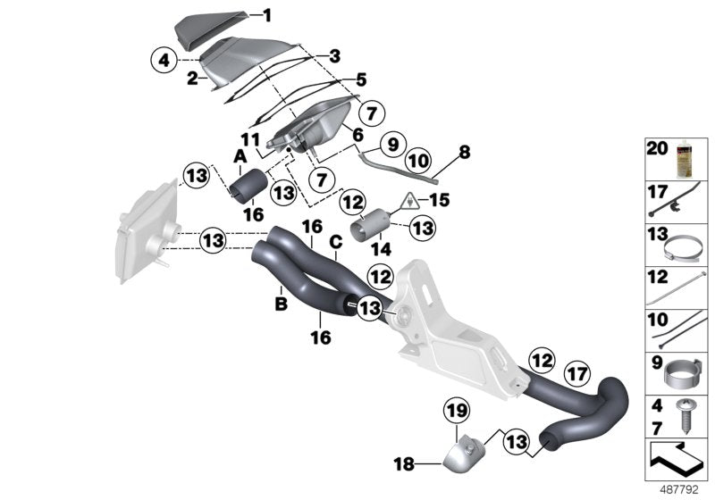 Genuine BMW 51748424596 Ventilation Hose D=80 mm (Inc. M4 GT4 & M6 GT3) | ML Performance US US Car Parts