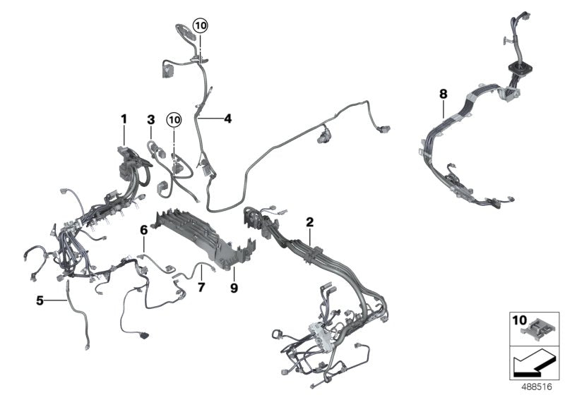 Genuine BMW 12517634620 F15 Wiring Harness, Engine, Power Module (Inc. X6) | ML Performance US US Car Parts