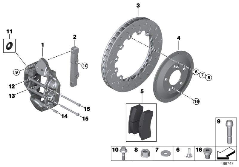Genuine BMW 34208419838 Brake Pad RCP02 ENDURANCE (Inc. M4 GT4 & M6 GT3) | ML Performance US US Car Parts