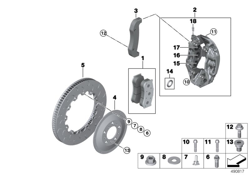 Genuine BMW 34108431183 Brake-Disk Chamber VORNE/FRONT (Inc. M4 GT4) | ML Performance US US Car Parts