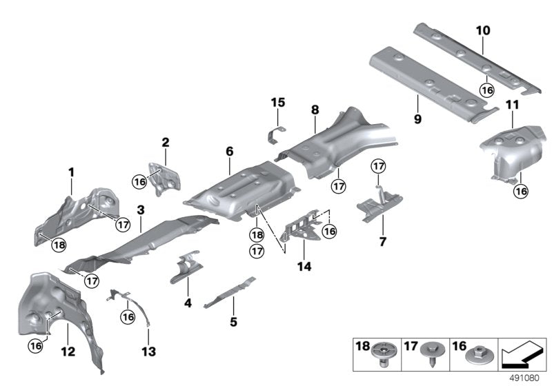 Genuine BMW 51489477793 G06 Fuel Tank Heat Insulation (Inc. X6) | ML Performance US US Car Parts