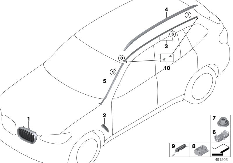 Genuine BMW 51137478600 Clip (Inc. X4) | ML Performance US US Car Parts