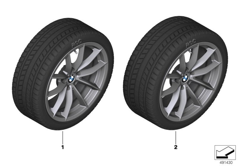 Genuine BMW 36112462580 G29 Rdc Wheel & Tire Set Winter Ferricgrey 225/50R17 98H (Inc. Z4 M40i, Z4 30i & Z4 20i) | ML Performance US US Car Parts