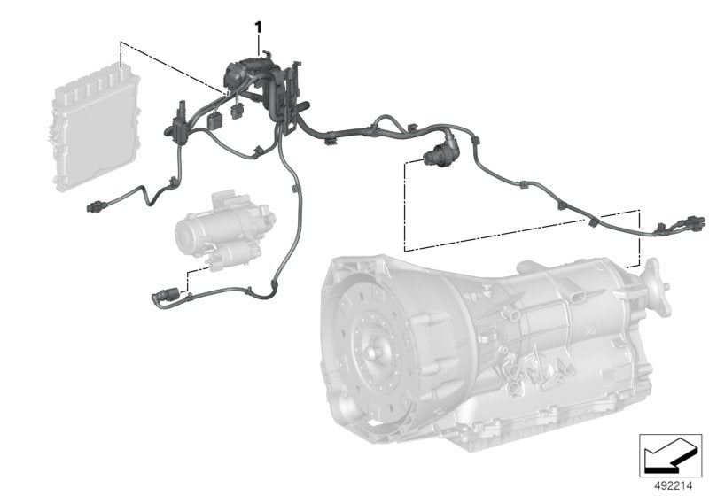 Genuine BMW 12538664897 G21 G20 G01 Wiring Harness, Engine Trans. Module 4WD (Inc. X3 M40iX, X4 M40iX & M340iX) | ML Performance US US Car Parts