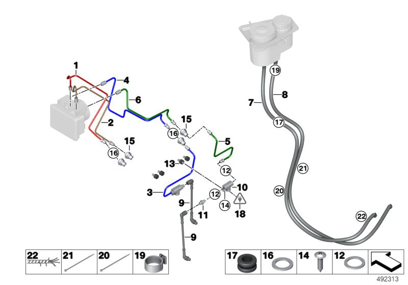 Genuine BMW 34308431126 Brake Pipe MASTER>BLOCK (Inc. M4 GT4) | ML Performance US US Car Parts
