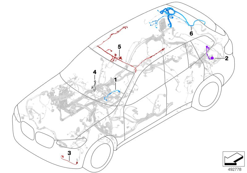 Genuine BMW 61126992401 G02 G01 Wiring Harness Mid-Range Speaker Front (Inc. X4 & X3 20i) | ML Performance US US Car Parts