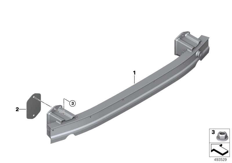 Genuine BMW 51127472181 G16 Carrier, Bumper Rear (Inc. 840i & 840iX) | ML Performance US US Car Parts