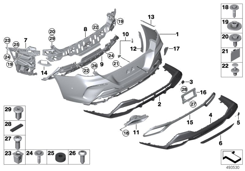 Genuine BMW 51128075254 G14 G16 G15 Trim, Exhaust End Pipe, Right (Inc. 840dX, 840i & 840iX) | ML Performance US US Car Parts