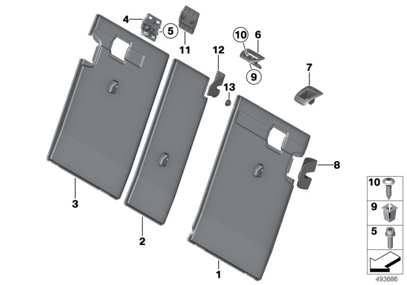Genuine BMW 52207256141 F25 Trim Backrest, Left SCHWARZ (Inc. X3) | ML Performance US US Car Parts