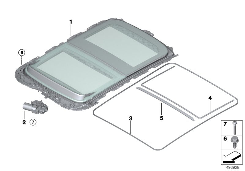 Genuine BMW 54107379621 F55 Rain Gutter Seal (Inc. Cooper ALL4, JCW ALL4 & Cooper D) | ML Performance US US Car Parts