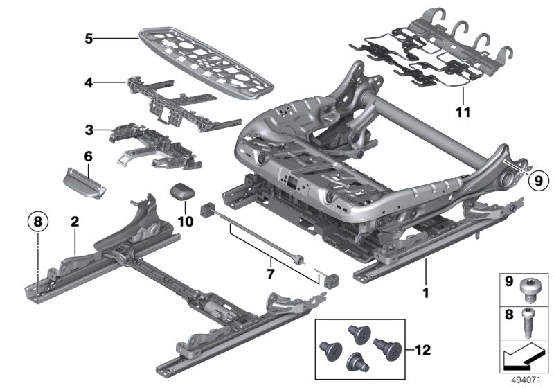 Genuine BMW 52107314198 Seat Rail Left (Inc. X6 M, 528i & X5 35iX) | ML Performance US US Car Parts