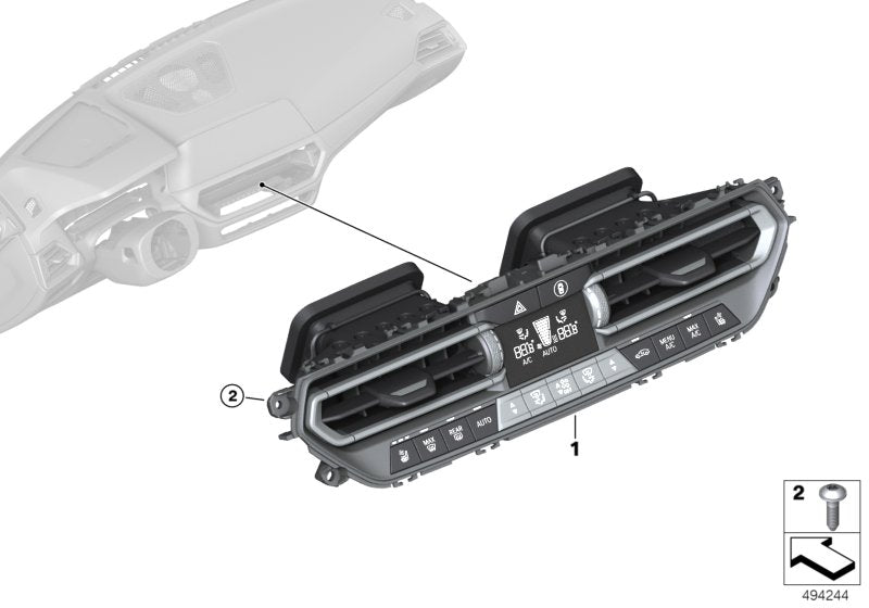 Genuine BMW 64119459480 G21 G29 G20 Automatic Air Conditioning Control (Inc. 320d, 320iX & Z4 30i) | ML Performance US US Car Parts