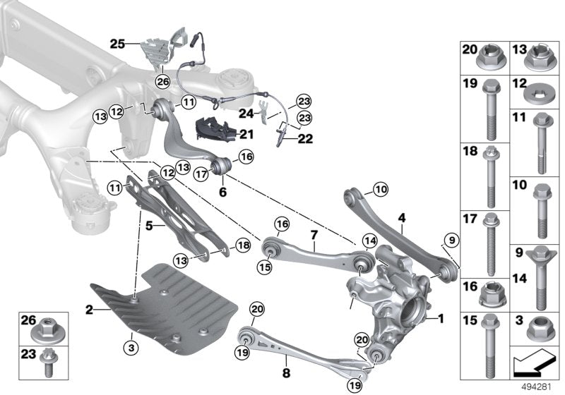 Genuine BMW 33306850562 G14 G15 Wheel Carrier, Rear Right (Inc. 840dX, 840iX & M850iX) | ML Performance US US Car Parts