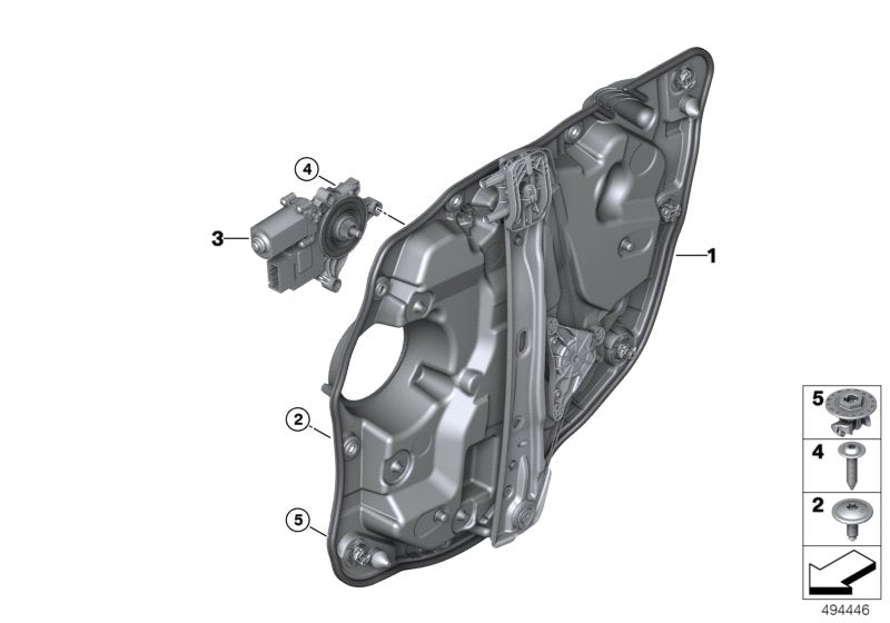 Genuine BMW 51358495867 G20 G21 Drive, Window Lifter, Rear Left (Inc. 320i, 330iX & 330e) | ML Performance US US Car Parts