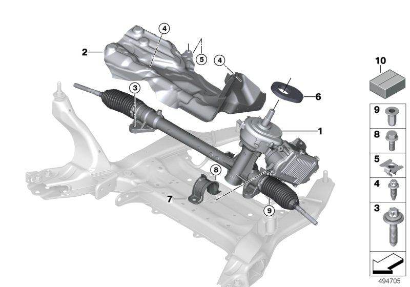 Genuine BMW 32106892304 F39 Steering Gear, Electric (Inc. X1) | ML Performance US US Car Parts