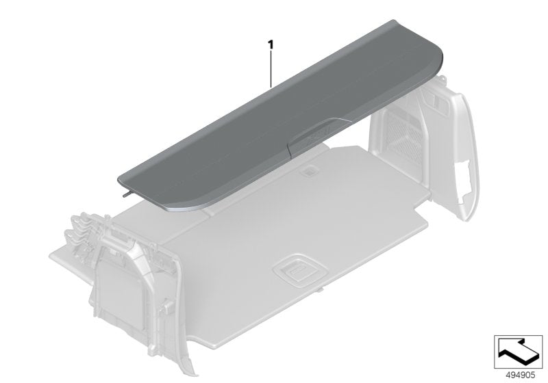 Genuine BMW 51467938167 G07 Rear Window Shelf MOKKA (Inc. X7) | ML Performance US US Car Parts