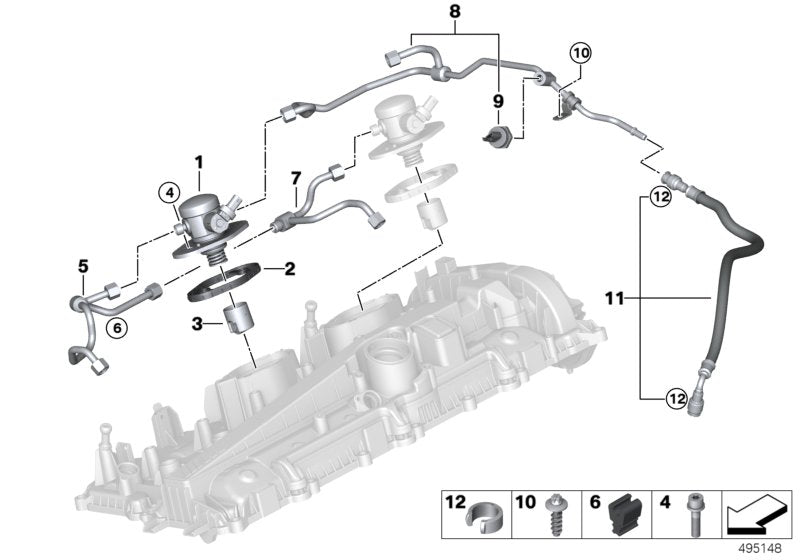 Genuine BMW 13538053442 Fuel Supply Line With Sensor (Inc. X3 M & X4 M) | ML Performance US US Car Parts