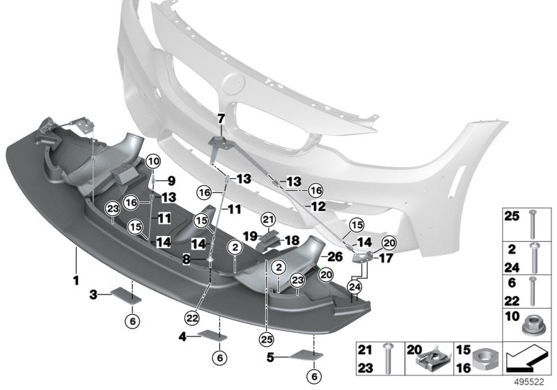 Genuine BMW 51628431763 Tension Rope SPLITTER OUTS. (Inc. M4 GT4) | ML Performance US US Car Parts
