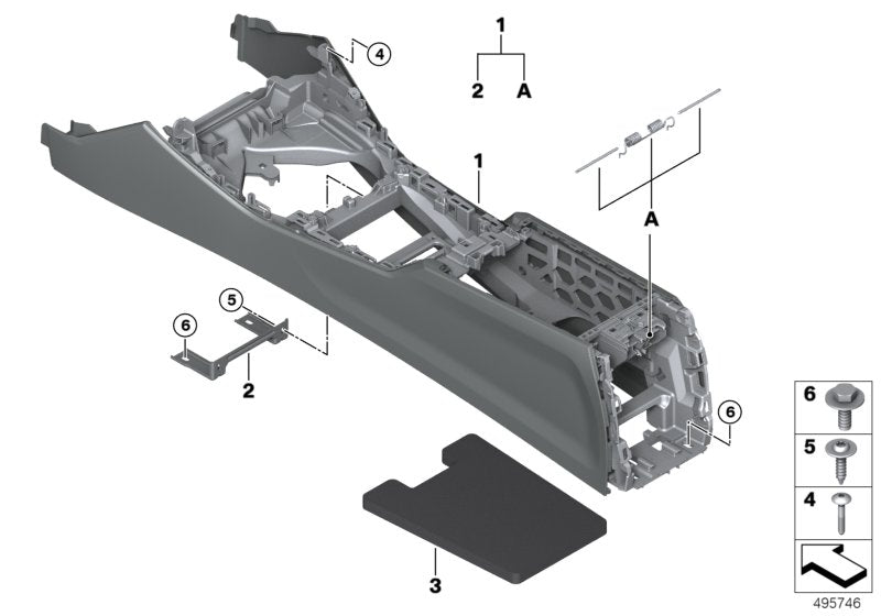 Genuine BMW 51166996837 G20 G21 Center Console CANBERRABEIGE (Inc. 320iX, 320i & 320i 1.6) | ML Performance US US Car Parts