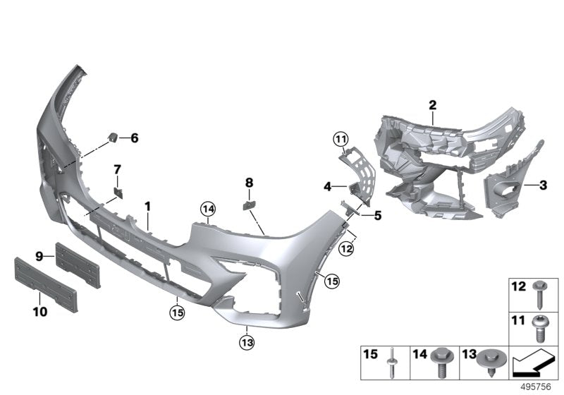 Genuine BMW 51118069892 G07 Support, Fog Lamp Right M (Inc. X7) | ML Performance US US Car Parts