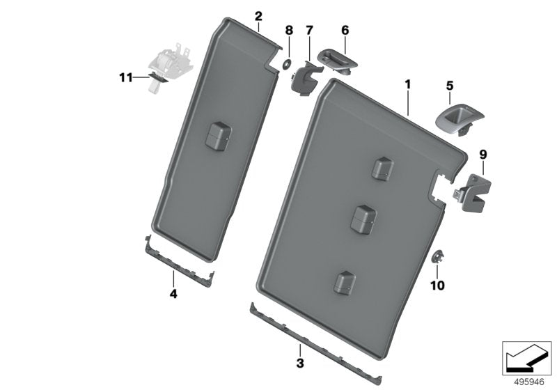 Genuine BMW 52207487862 G05 G06 TriCover For Backrest Release (Inc. X6) | ML Performance US US Car Parts
