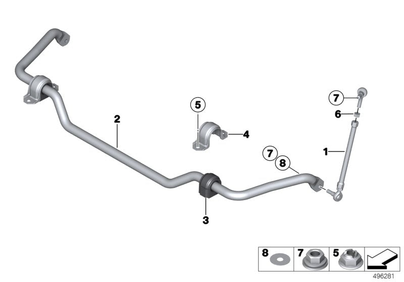 Genuine BMW 31358417127 Front Swing Support DURBAL (Inc. M235i Racing) | ML Performance US US Car Parts