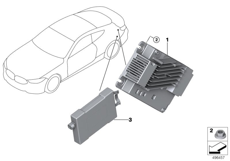 Genuine BMW 65128779061 G07 G14 G29 Receiver Audio Module (Inc. 840iX & X5) | ML Performance US US Car Parts