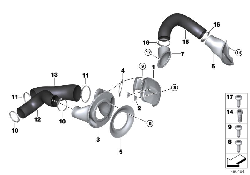 Genuine BMW 51748424836 Bracket, Air Duct, Right FRONT BRAKES (Inc. M6 GT3) | ML Performance US US Car Parts