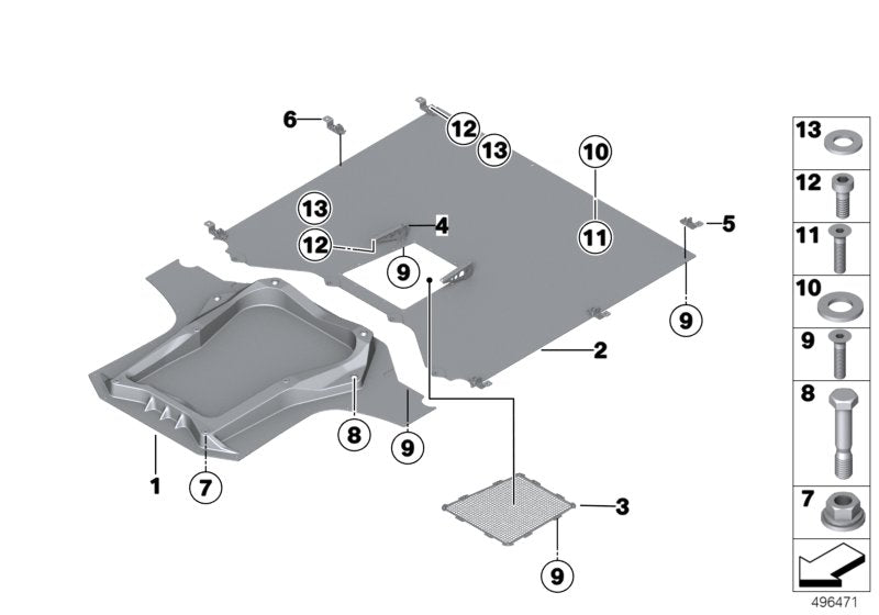 Genuine BMW 51758424223 Bracket Underfloor Panelling,Center (Inc. M6 GT3) | ML Performance US US Car Parts