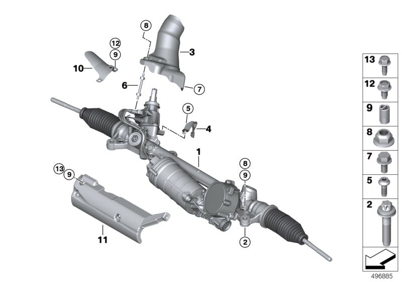 Genuine BMW 32106896203 G20 Steering Gear, Electric (Inc. 320dX, 330iX & M340iX) | ML Performance US US Car Parts