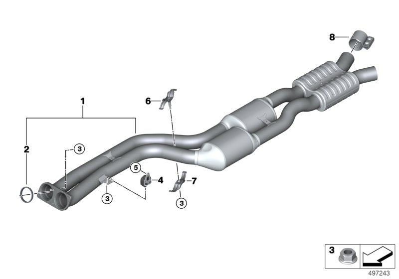 Genuine BMW 18309882566 Pipe Clamp, Top (Inc. X3 M & X4 M) | ML Performance US US Car Parts