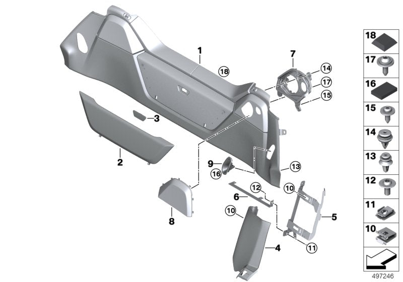 Genuine BMW 51477497332 I15 Folding Pocket Partition Wall AMIDO (Inc. i8) | ML Performance US US Car Parts