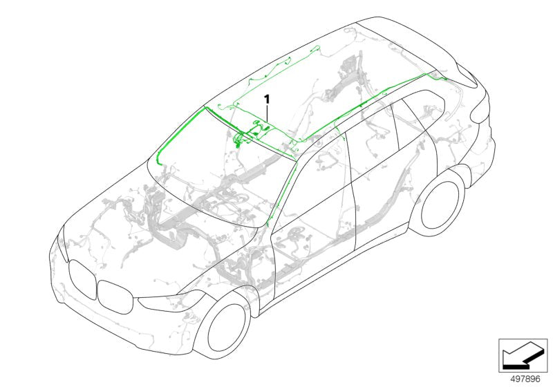 Genuine BMW 61128709262 G05 Roof Cable Harness (Inc. X5) | ML Performance US US Car Parts