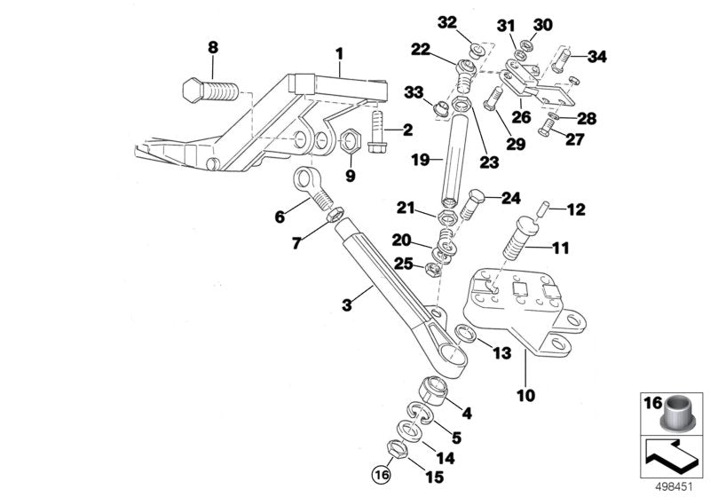 Genuine BMW 31122483146 Wishbone, Right 265mm (Inc. E36 318iS) | ML Performance US US Car Parts