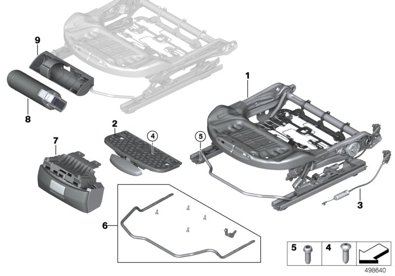 Genuine MINI F56 F57 52107310638 Seat Mechanism Right
